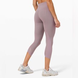 Lululemon Wunder Under Crop High-Rise Scallop Full-On Luxtreme 23" - Lunar Rock